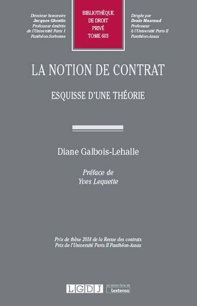 La Notion de Contrat ; Esquisse D'Une Theorie