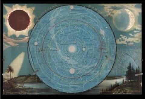 Carte - Eclipse, Lune et Meteorites