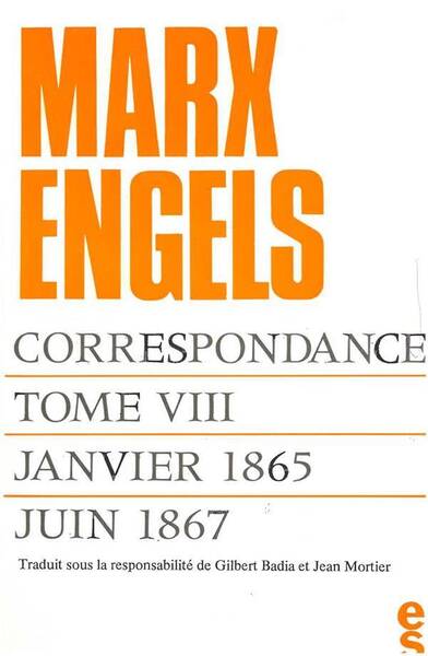 Correspondance T.8 ; Janvier 1865-Juin 1867