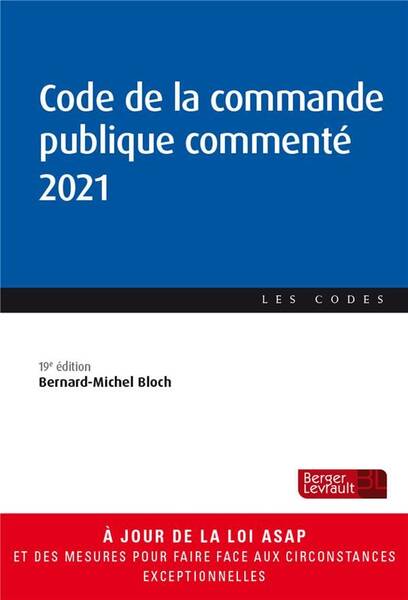 Code de la Commande Publique Commente (Edition 2021)