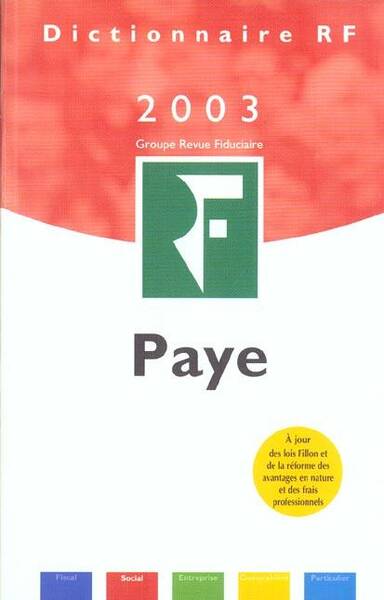 Dictionnaire de la Paye ; Edition 2003