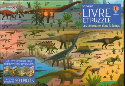 Les dinosaures dans le temps : livre et puzzle