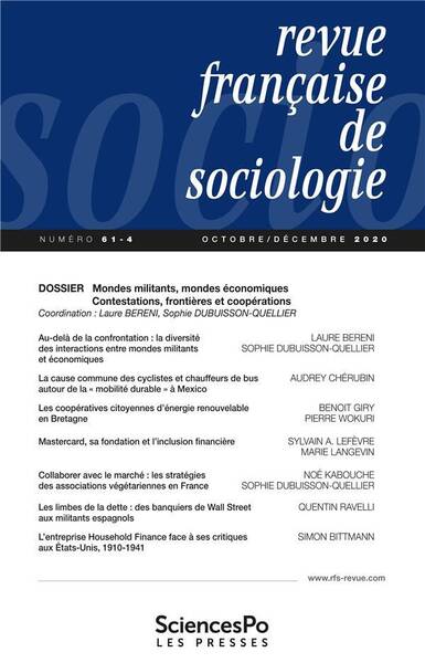 REVUE FRANCAISE DE SOCIOLOGIE T61-4
