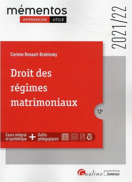 Droit des Regimes Matrimoniaux (Edition 2021/2022)