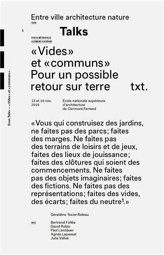 Talks : Vides et Communs