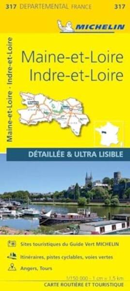 Indre-et-Loire, Maine-et-Loire : 1:150 000