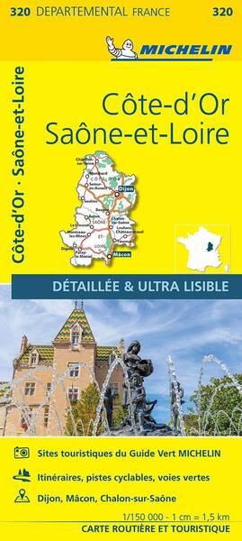 Côte-d'Or, Saône-et-Loire 1:150 000