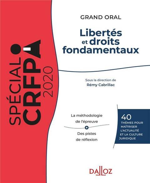 LIBERTES ET DROITS FONDAMENTAUX (EDITION 2020)