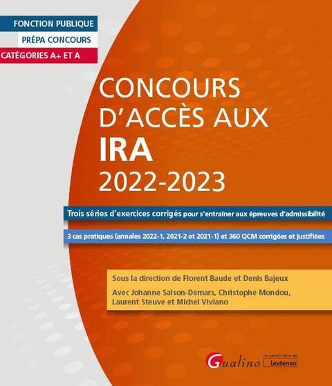 Concours D Acces aux Ira 2022 2023: Trois Series D Exercices