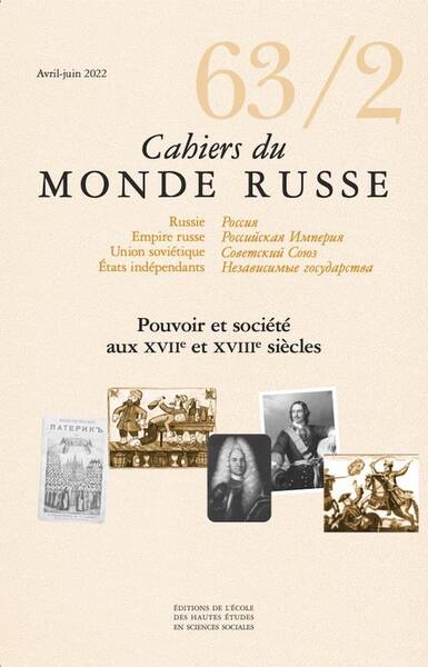 Cahiers du Monde Russe et Sovietique N.63; Pouvoir et Societe aux