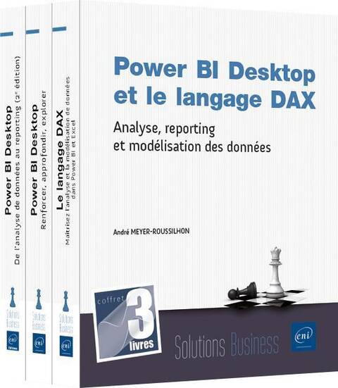 Power Bi Desktop et le langage DAX : coffret de 3 livres