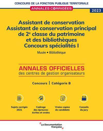 Assistant de conservation, assistant de conservation principal de 2e