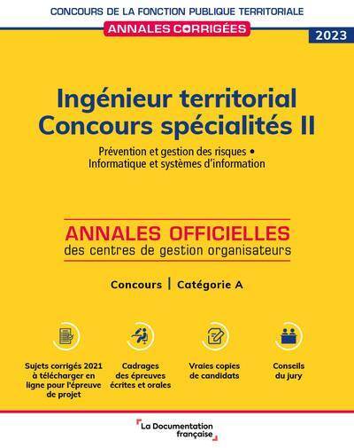 Ingenieur Territorial: Specialites II; Concours Categorie a Edition