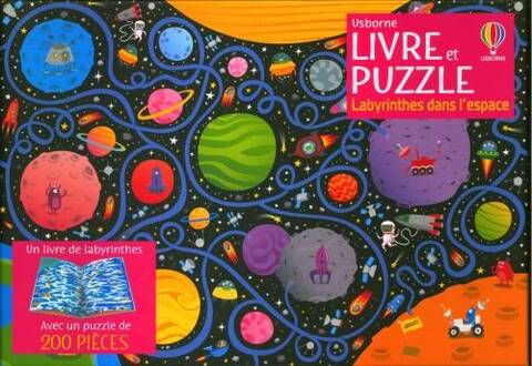 Labyrinthes dans l'espace : livre et puzzle