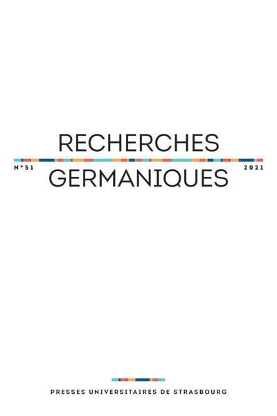 Recherches Germaniques ; Varia