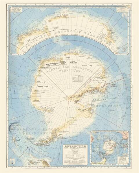 Carte Geographie Nostalgique Bnf - Antarctique