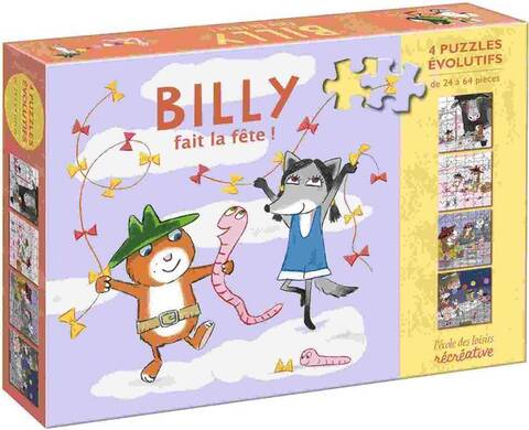 Quatre Puzzle Evolutifs Billy Fait la Fete