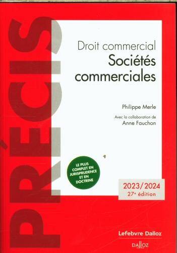 Droit Commercial : Sociétés Commerciales 2023/2024