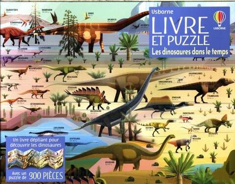 Les dinosaures dans le temps : coffret livre et puzzle