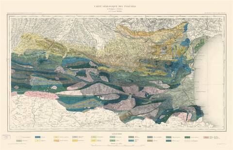 Carte - Carte Geologique des Pyrenees-Geographie Nostalgique