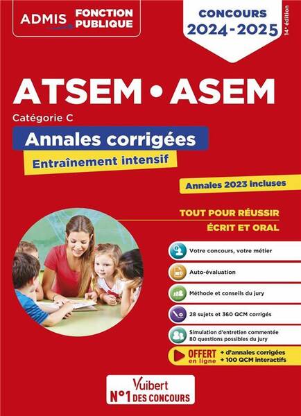 CONCOURS ATSEM ET ASEM CATEGORIE C ANNALES CORRIGEES: AGENT