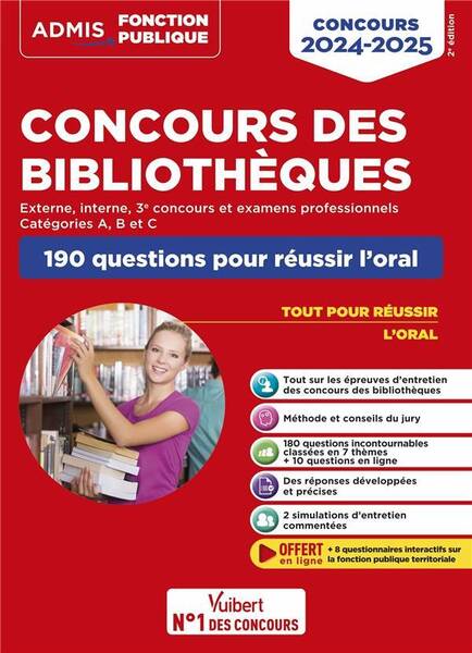 CONCOURS DES BIBLIOTHEQUES: CATEGORIES A, B ET C; 190 QUESTIONS POUR