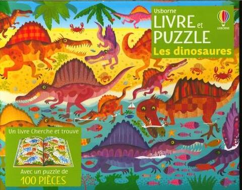 Les dinosaures : coffret livre et puzzle