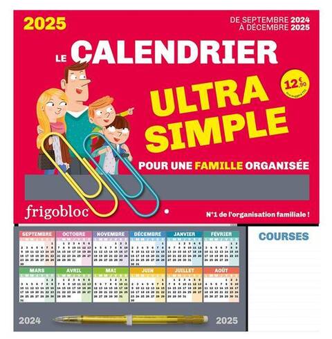 Le calendrier ultra simple pour une famille organisée 2025