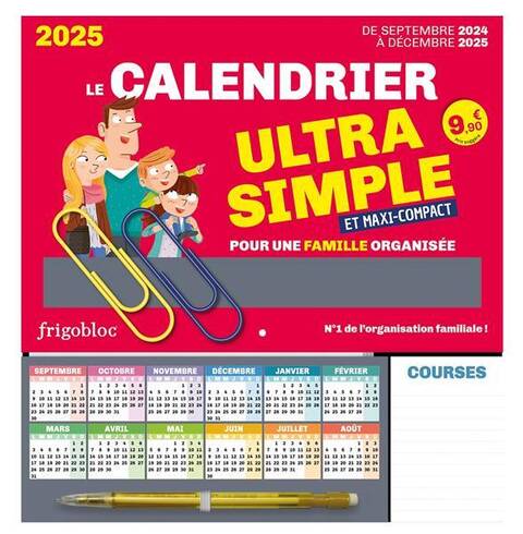 Le calendrier ultra simple et maxi compact pour une famille organisée