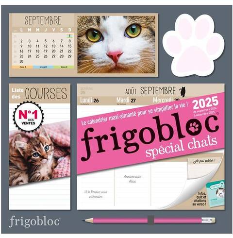 Frigobloc spécial chats 2025 : de septembre 2024 à décembre 2025