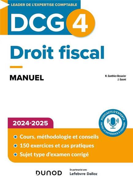 Dcg 4 droit fiscal manuel 2024 2025