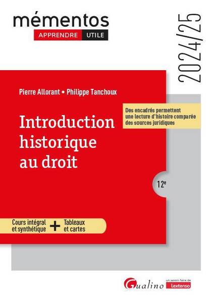 Introduction Historique au Droit Cours Integral et Synthetique