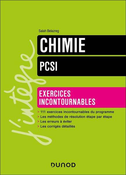 Chimie exercices incontournables