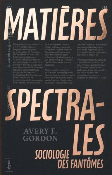 Matieres Spectrales - Sociologie des Fantomes