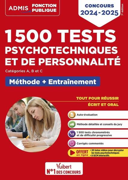 1500 Tests Psychotechniques et de Personnalite Methode et