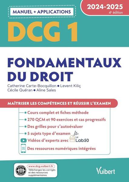 Dcg 1 Fondamentaux du Droit: Manuel et Applications; Maitriser les