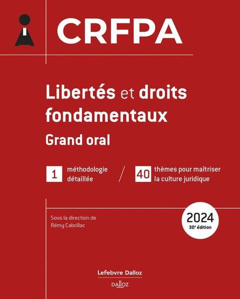 Libertes et Droits Fondamentaux 2024. 30e Ed. 40 Themes Pour