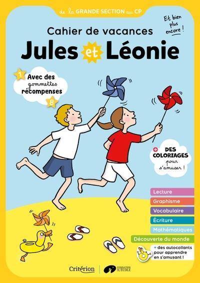 Cahier de Vacances Jules et Leonie de la Gs au Cp