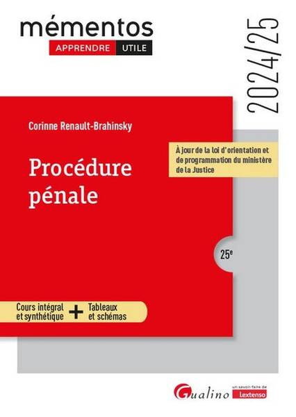 Procedure Penale: A Jour de la Loi D Orientation et de Programmation