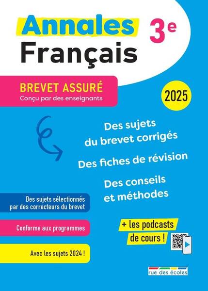 Annales Brevet Francais 3e 2025