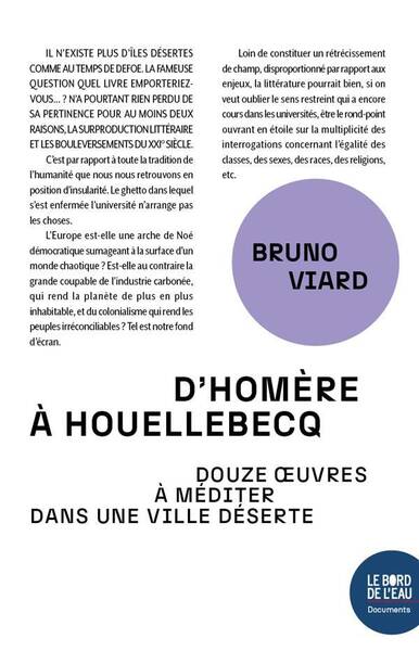 D Homere a Houellebecq: Douze Oeuvres a Mediter Dans une Ville Desert