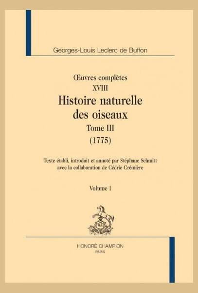 HISTOIRE NATURELLE DES OISEAUX TOME 3 (1775)