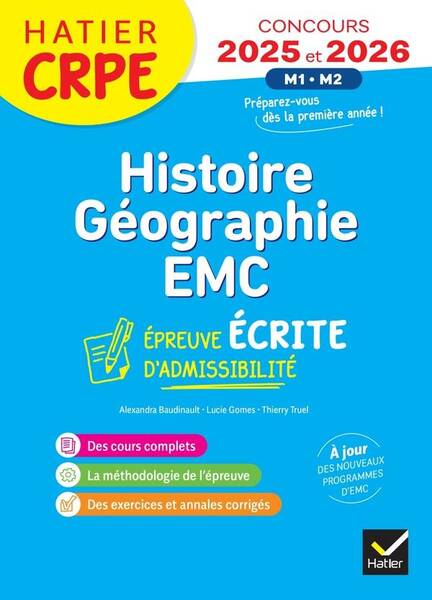 Histoire géographie, EMC : épreuve écrite d'admissibilité