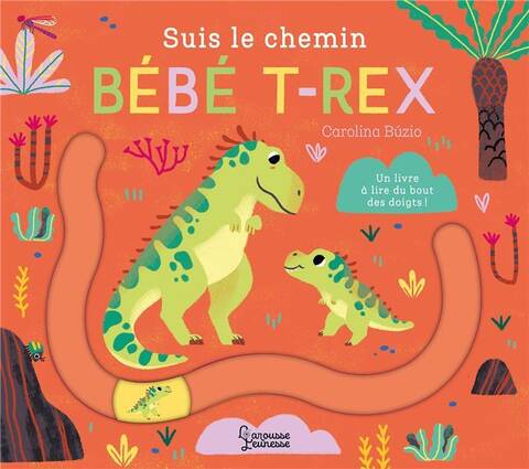 Suis le chemin bébé T.rex : un livre à lire du bout des doigts !