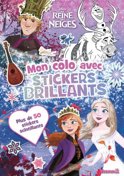 DISNEY LA REINE DES NEIGES MON COLO AVEC STICKERS BRILLANTS ANNA,