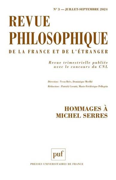 Revue Philosophique de la France et de l Etranger N.3; Hommages a