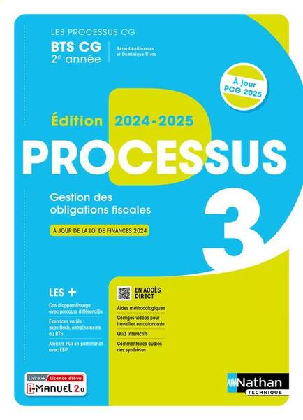 Les Processus 3; Gestion des Obligations Fiscales; Bts Cg; 2e Annee;