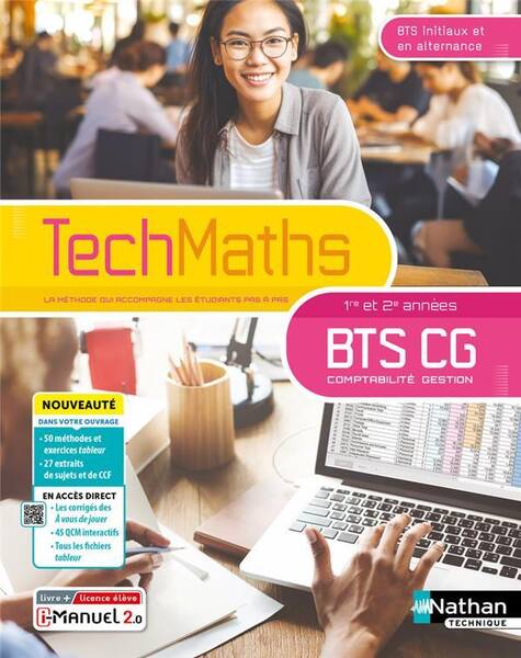 Techmaths Maths Bts Cg 1ere et 2eme Annees 2024 Manuel Eleve + Imanue