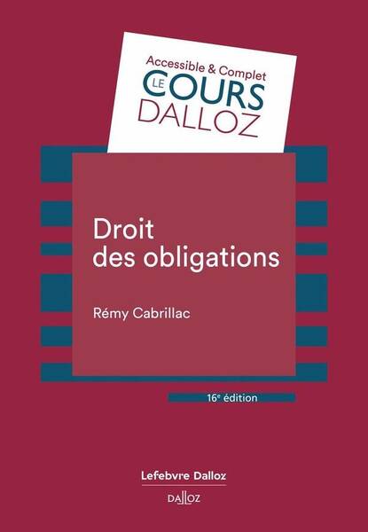 Droit des Obligations. 16e Ed.