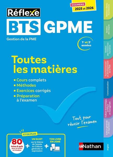 Reflexe; Bts Gpme; Toutes les Matieres; 1re et 2e Annees Edition